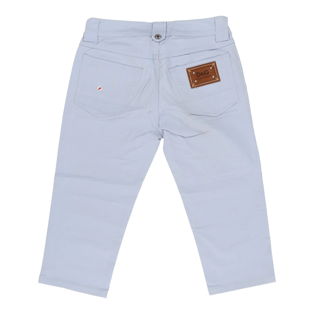 Vintage Dolce & Gabbana Trousers - 28W UK 6 Blue Cotton 5 Vintage Dolce & Gabbana Trousers - 28W UK 6 Blue Cotton - Image 3