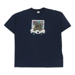 Vintage Unbranded T-Shirt - 2XL Navy Cotton
