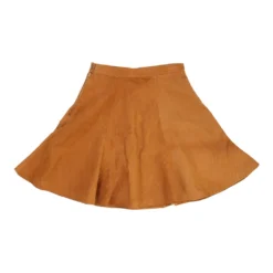 Vintage Unbranded Skirt - 27W UK 8 Orange Leather