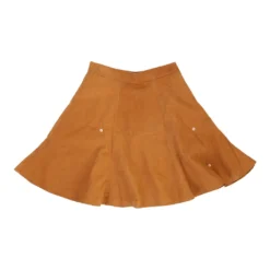Vintage Unbranded Skirt - 27W UK 8 Orange Leather -Deals Garbique Store Daisy Mixed Trousers 16.02.23190