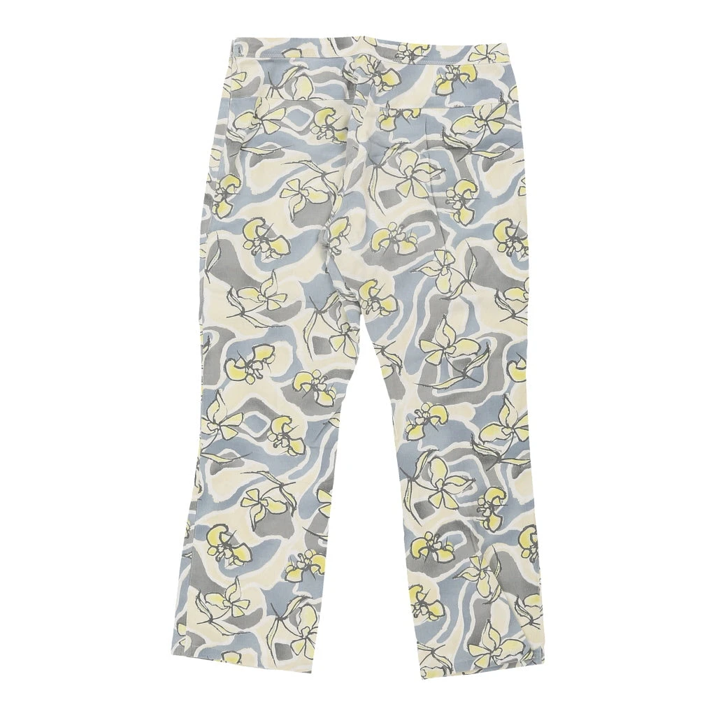 Vintage Cotton Belt Trousers - 30W UK 8 Blue Cotton 4 Vintage Cotton Belt Trousers - 30W UK 8 Blue Cotton - Image 2