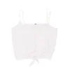 Vintage Unbranded Strap Top - Large White Cotton