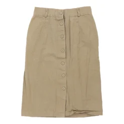 Vintage Unbranded Skirt - 29W UK 10 Beige Cotton