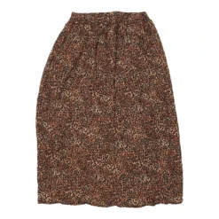 Vintage Leopard AOP Unbranded Skirt - 26W UK 6 Orange Cotton Blend
