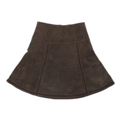 Vintage Promod Mini Skirt - 0 Brown Suede