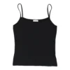 Vintage Orsay Strap Top - Large Black Polyester