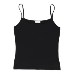 Vintage Orsay Strap Top - Large Black Polyester
