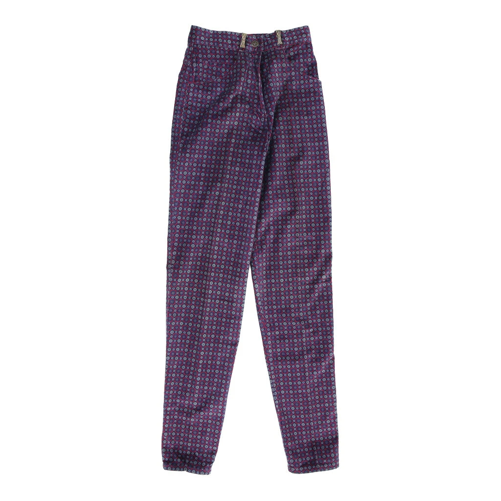 Vintage Les Copains Trousers - 25W UK 8 Burgundy Velvet 3 Vintage Les Copains Trousers - 25W UK 8 Burgundy Velvet