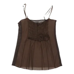 Vintage Sistes More Strap Top - XL Brown Polyester