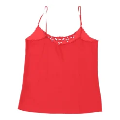 Vintage Miss Britt Cami Top - Medium Red Polyester