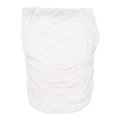 Vintage Buzy Strapless Top - Small White Viscose