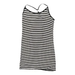 Vintage Unbranded Cami Top - Medium Black & White Cotton