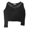 Vintage Moschino Long Sleeve Top - Small Black Viscose