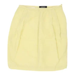 Vintage Iceberg Pleated Skirt - 27W UK 8 Yellow Silk Blend