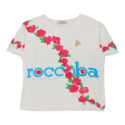 Deals Garbique Store 32 Vintage Roccobarocco T-Shirt - XL White Cotton