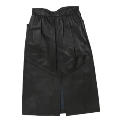 Vintage Unbranded Midi Skirt - 26W UK 6 Black Leather
