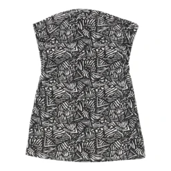 Vintage Clockhouse Strapless Top - XS Black & White Cotton