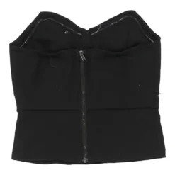 Vintage Oubofei Strapless Top - XS Black Polyester