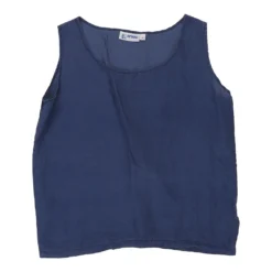 Vintage Euronova Top - Medium Blue Silk