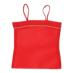 Vintage Unbranded Strap Top - Medium Red Viscose