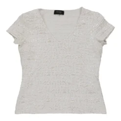 Vintage Versace T-Shirt - Small White Cotton