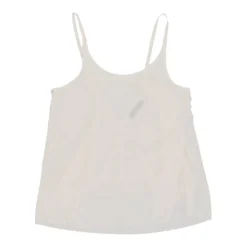 Vintage Gold Pleas Top - Medium White Polyester