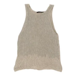 Vintage Kjut Vest - Large Beige Cotton