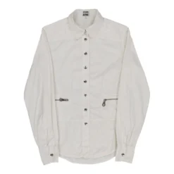 Vintage Iceberg Denim Shirt - Large White Cotton