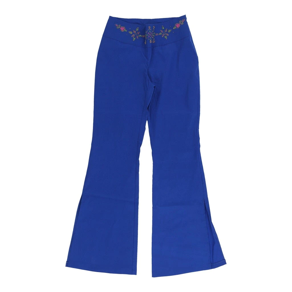 Vintage Avant Trousers - 28W UK 8 Blue Polyester 3 Vintage Avant Trousers - 28W UK 8 Blue Polyester