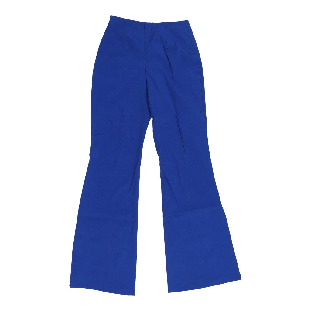 Vintage Avant Trousers - 28W UK 8 Blue Polyester 4 Vintage Avant Trousers - 28W UK 8 Blue Polyester - Image 2