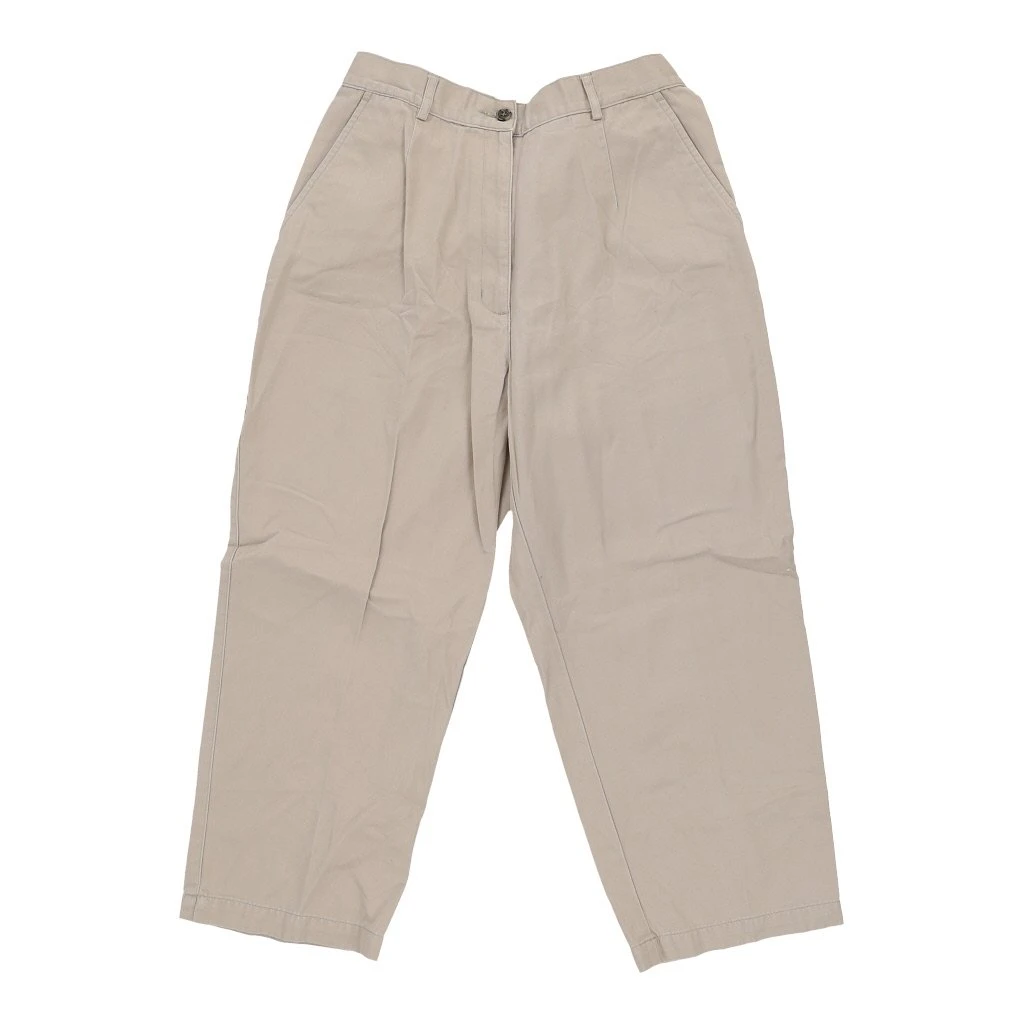 L.L.Bean Vintage L.L. Bean High Waisted Chinos - 28W UK 10 Beige Cotton 3 L.L.Bean Vintage L.L. Bean High Waisted Chinos - 28W UK 10 Beige Cotton