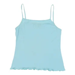 Vintage Impose Strap Top - Large Blue Cotton