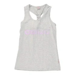 Vintage Danza Top - Large Grey Cotton