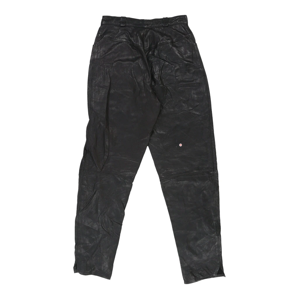 Vintage Conbipel High Waisted Trousers - 28W UK 8 Black Leather 5 Vintage Conbipel High Waisted Trousers - 28W UK 8 Black Leather - Image 3