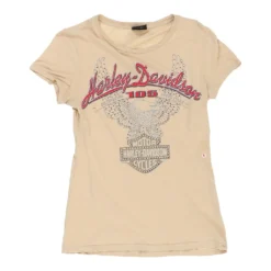 Vintage Scottsdale, Arizona Harley Davidson T-Shirt - Small Beige Cotton -Deals Garbique Store brooke mens tops 09.03.23295