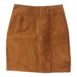 Vintage Unbranded Mini Skirt - 29W UK 10 Brown Suede
