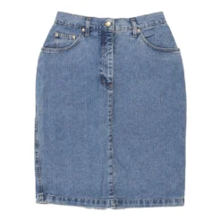 Vintage Cappopera Skirt - Small UK 8 Blue Cotton