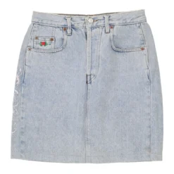 Vintage El Charro Denim Skirt - 27W UK 8 Blue Cotton