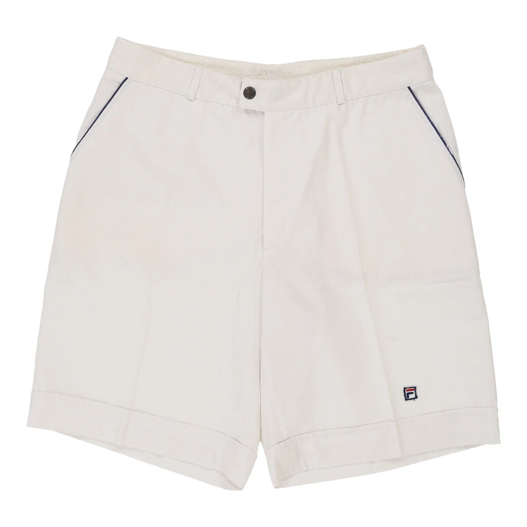 Vintage Fila Shorts - 33W UK 14 White Cotton Blend 3 Vintage Fila Shorts - 33W UK 14 White Cotton Blend