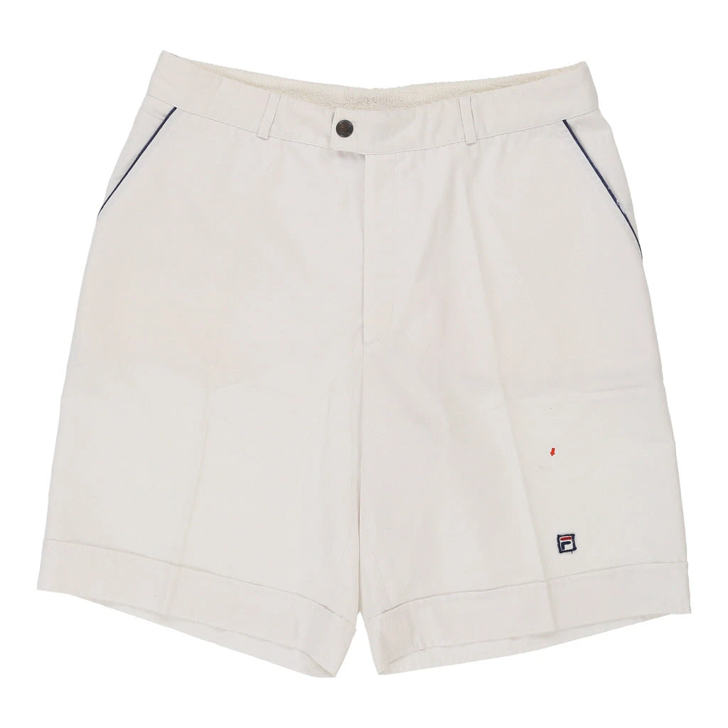 Vintage Fila Shorts - 33W UK 14 White Cotton Blend 5 Vintage Fila Shorts - 33W UK 14 White Cotton Blend - Image 3
