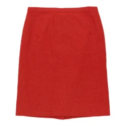 Vintage Valentino Skirt - Medium UK 12 Red Cotton