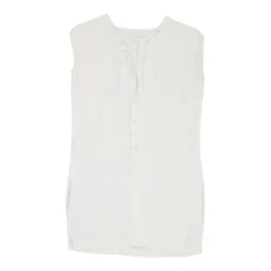 Vintage Unbranded Top - Large White Cotton