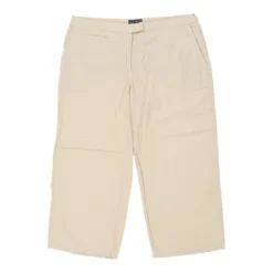 Vintage Armani Trousers - 36W UK 14 Beige Cotton