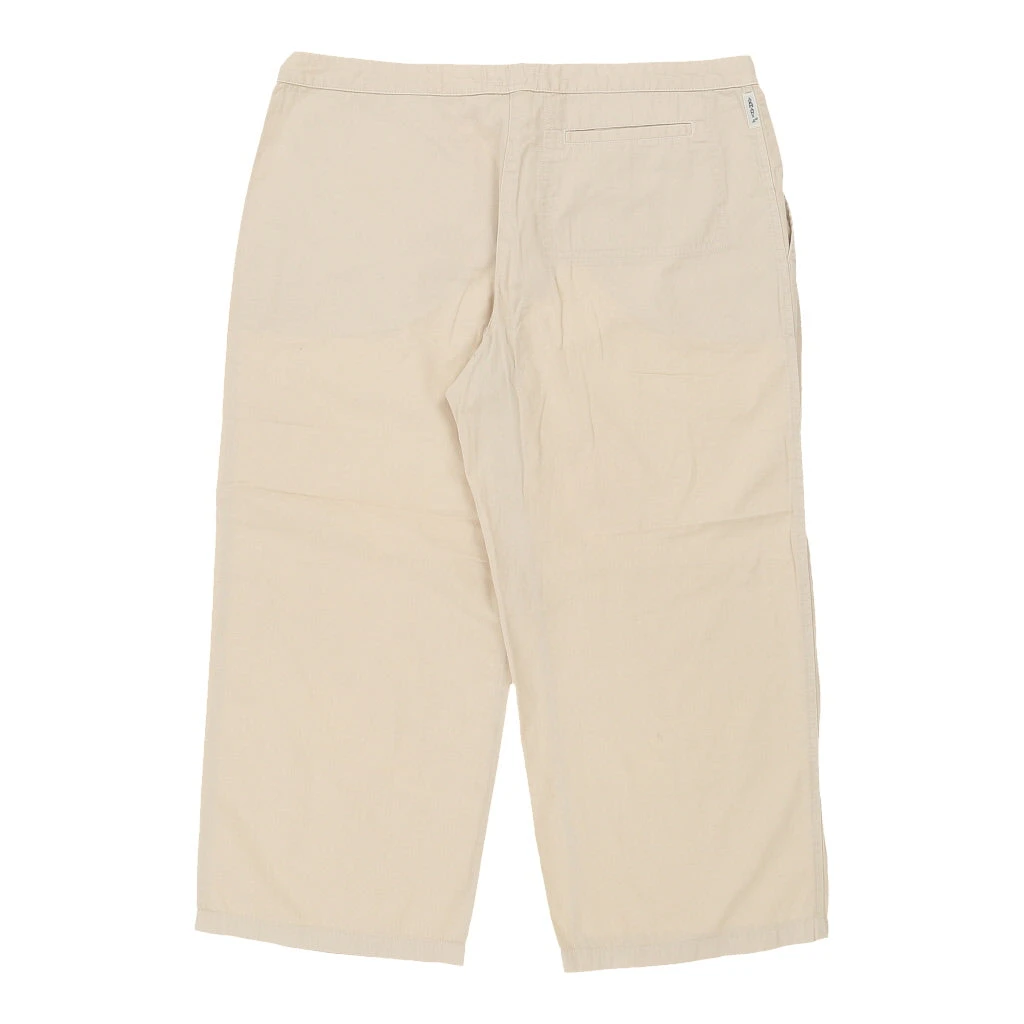 Vintage Armani Trousers - 36W UK 14 Beige Cotton 4 Vintage Armani Trousers - 36W UK 14 Beige Cotton - Image 2