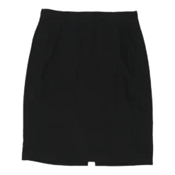 Vintage Armani Skirt - Medium UK 12 Black Silk