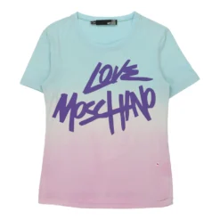 Vintage Love Moschino T-Shirt - Medium Blue Cotton -Deals Garbique Store courteney womens jackets 10.11.22140