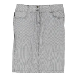Vintage Armani Skirt - XS UK 4 Grey Cotton