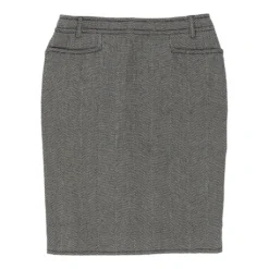 Vintage Dior Skirt - Small UK 10 Grey Wool & Silk