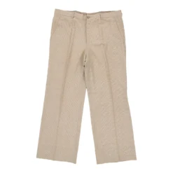 Vintage Gtm Trousers - 36W UK 14 Beige Cotton