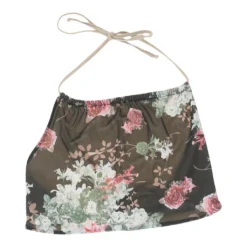 Vintage Unbranded Halterneck Top - XS Brown Polyester